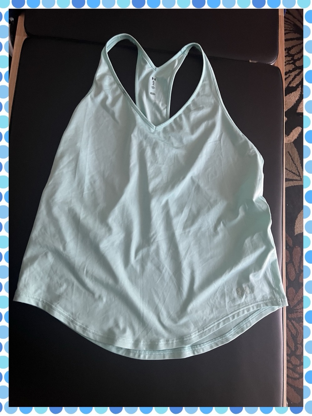 Under Armour Mint Green V-Neck Racerback Tank Top